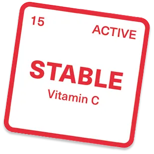 XC1 stable vit c on white background