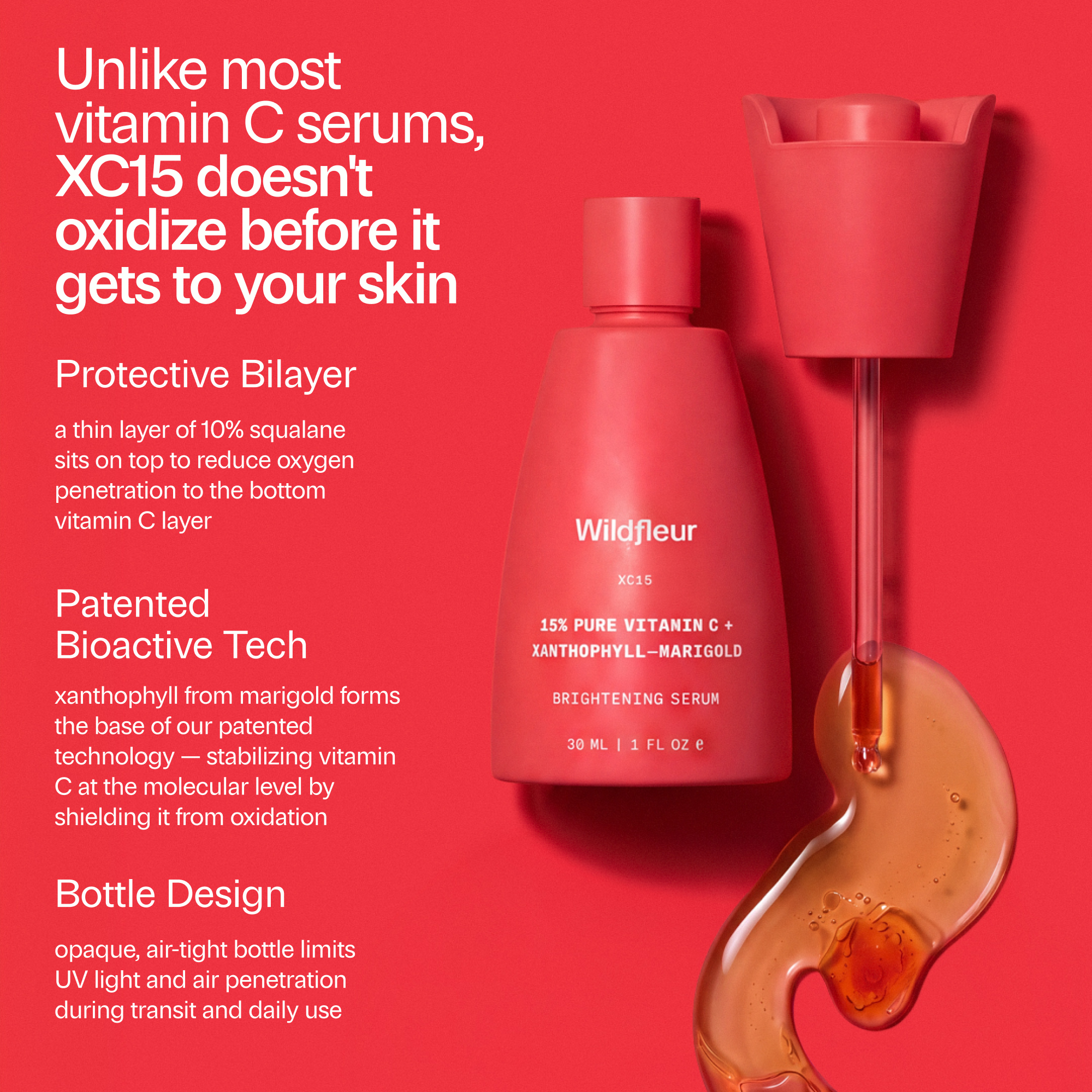 XC15 Pure Vitamin C 15% + Marigold Brightening Serum